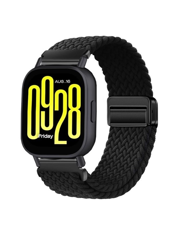 Nova future Nylon Braided Replacement Strap For Redmi Watch 5 Active/Redmi Watch 5 Lite 22mm(black) - Image 1